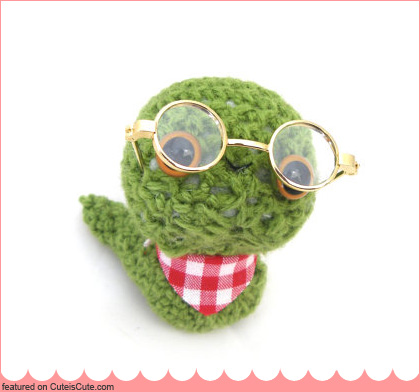 Crochet amigurumi bookworm