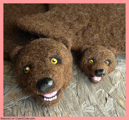 needle felted wool bear skin needle felted wool bear skin